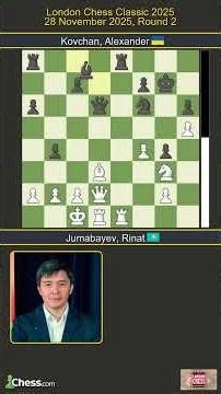 🇰🇿 Rinat Jumabayev vs Alexander Kovchan 🇺🇦 | London Chess Classic 2025 | Round 2