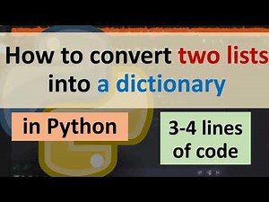 How to convert two lists into a dictionary in Python