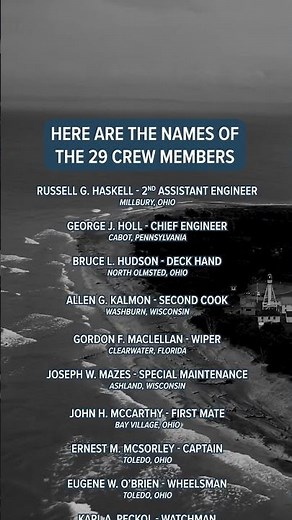 The crew of the Edmund Fitzgerald