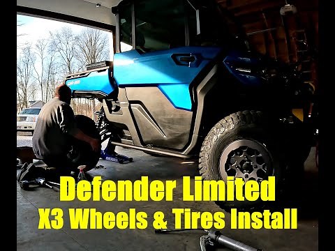 Can Am X3 Wheels and 30" Tires going on a Defender limited. What you need to make it work.