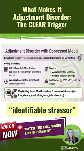 Adjustment Disorder and Major Depression are NOT the same diagnosis