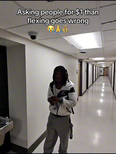 He really just popped it😂 #prank #meta #fyp #relatable #viral | asking people for a dollar then flexing
