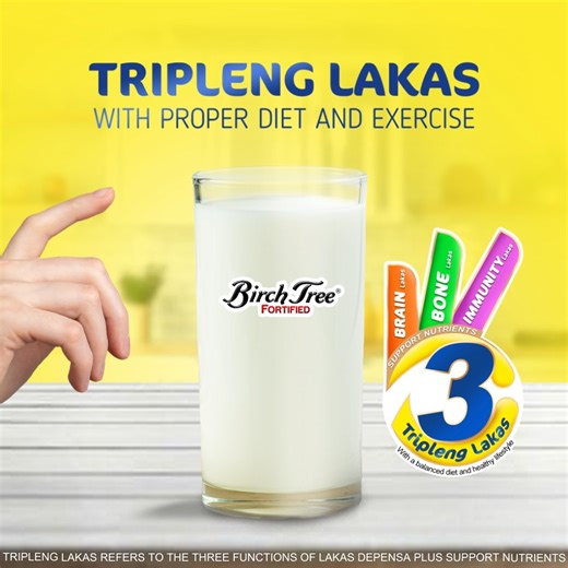 Kayang - kaya i-flex ang LAKAS mo, pag may Birch Tree Fortified araw-araw! TRIPLENG LAKAS sa bawat baso! Tripleng lakas refers to the three functions of Lakas Depensa Plus Support Nutrients With proper diet and healthy lifestyle ASC Code C0174P100825B | Birch Tree
