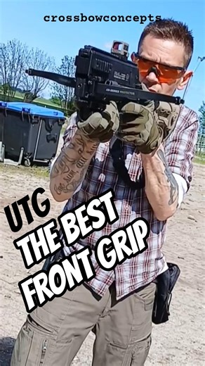 The BEST FRONT GRIP for PISTOL CROSSBOWS: UTG FOLDABLE METAL GRIP PD-5 Steambow #shootingtechnique