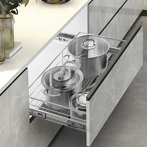 [Hot Item] Home Storage System Wire Pull out Basket for Kitchen Cabinet Organization Solution