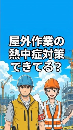 【無料】屋外作業の熱中症対策できてる?現場で今すぐ使える4つの対策 ポスター配布中
