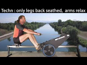Ergomètre : tenue et positionnement du dos. Rowing ergometer : holding and positioning the back.