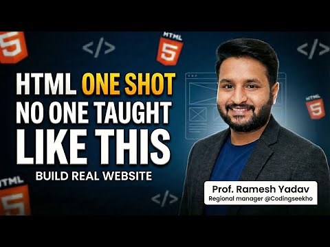 HTML One Shot 🔥 Real Website Banana Seekho | Beginners to Advanced