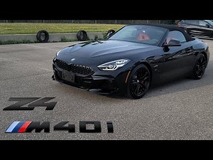 2021 BMW Z4 M40i Black Sapphire Metallic on Magma Red Vernasca Leather with Exhaust Note Test
