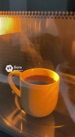 Loop test# 13 - mug rotating in microwave-電子レンジ内で回るマグ