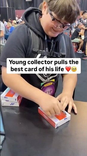 Young collector pulls the BEST card of his LIFE! 🥹❤️