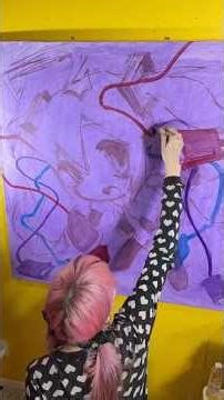 Come paint a GIANT painting with me! 🎨[part 1]