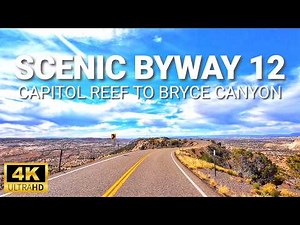 Scenic Byway 12 - Capitol Reef to Bryce Canyon Scenic Drive, Utah - 4K