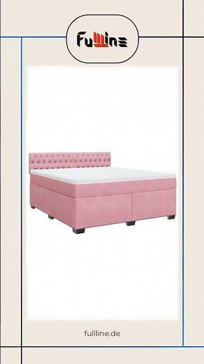 vidaXL Boxspringbett mit Matratze Rosa 180x200 cm Samt