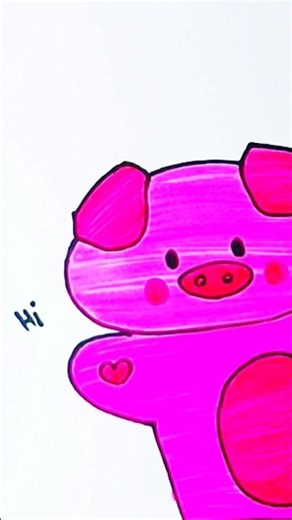 drawing cute pig 😍