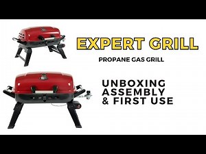 Red Expert Grill 20” Portable Table Top Propane Gas Grill: Unboxing, Assembly, & First Use Guide
