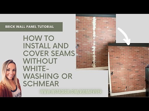 DIY Faux Brick Panel Wall Installation / Accent Wall #DIYfauxbrickwall