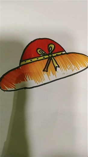 Easy hat drawing step by step l 🎩 beginners friendly #art #easy #viral #drawing