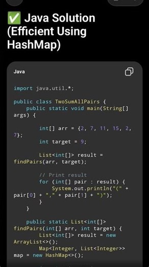 Java Program to find two sums all pairs #shorts