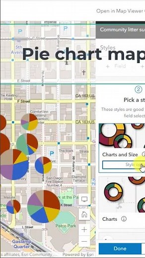 How to make a map in 1 minute: Making a pie chart map using ArcGIS Online