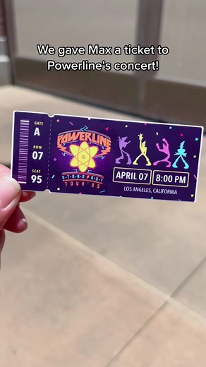 Surprising Max with a Powerline Concert Ticket!