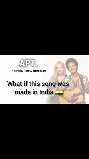 ROSÉ & Bruno Mars - APT. (Official Hindi Version) 🇮🇳🔥 #shorts #APT