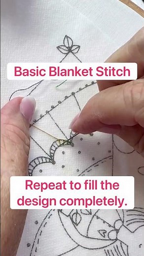 Basic Blanket Stitch Quick Tutorial