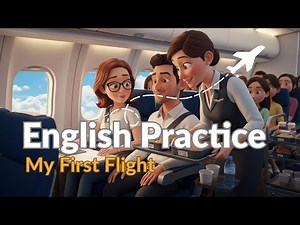 My First Flight ✈️ Learn English Conversation for Travel | Listening & Speaking Practice (A2, B1)
