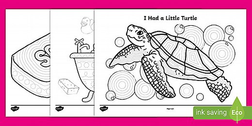 I Had a Little Turtle Rhyme Pattern Tracing (Tiny Tim)