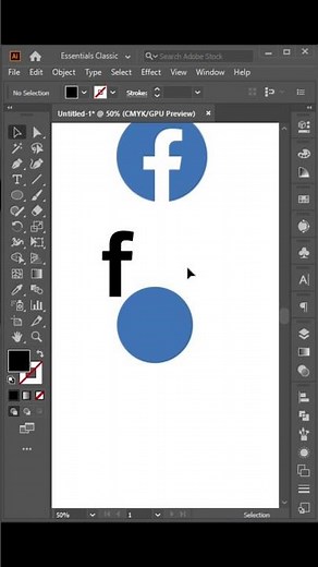 Creating Facebook Logo in Adobe Illustrator | Speed Design Reel