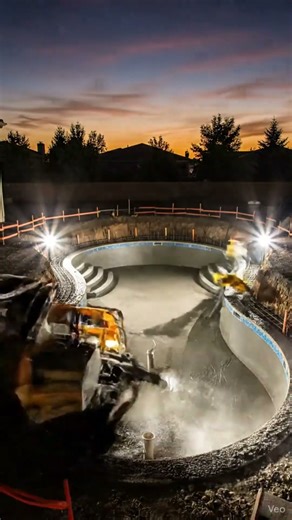 Swimming Pool Built From Scratch | Satisfying 4K Timelapse 🏊‍♂✨ #shorts #swimming #timelapsebuild