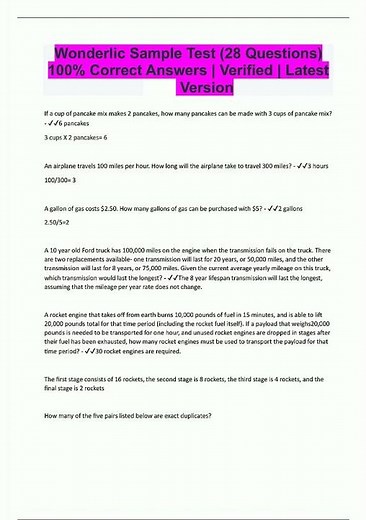 Latest Wonderlic Practice Questions Set 3 Math Questions and Answers 652 video