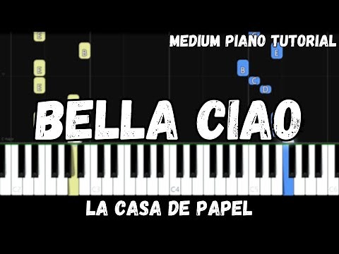 La Casa De Papel - Bella Ciao (Medium Piano Tutorial)