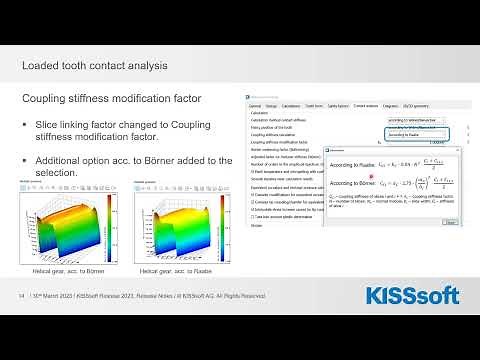 Neue Features KISSsoft Release 2023