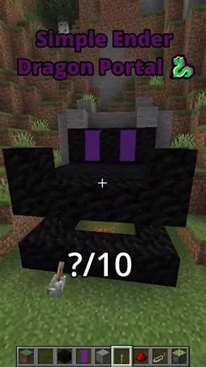 Simple Dragon Portal Build 🐉🔥 #minecraft #minecraftshorts #minecraftbuild