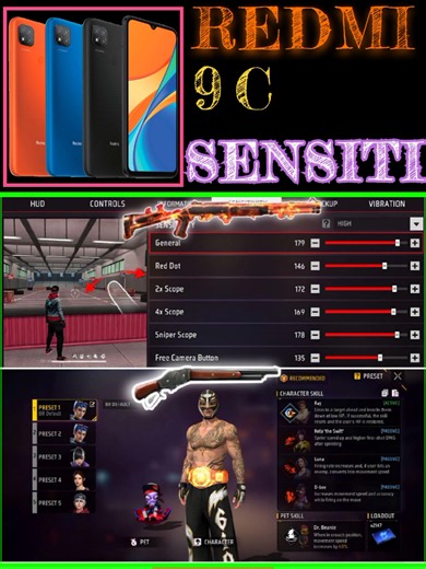 Redmi 9c Best Sensitivity Settings 2026 — One Tap & Auto Headshot