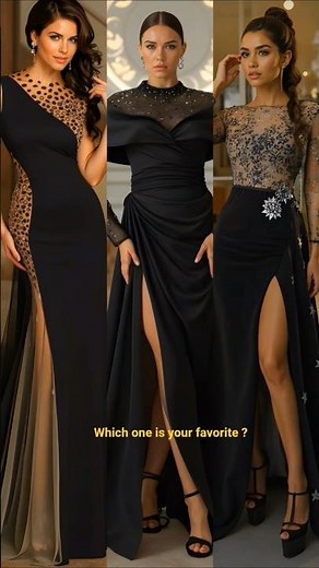 Black High Slit Dress 🖤 Elegance in Motion #shorts #fashion #design #style #beauty #aifashion #ai
