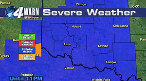 Current Severe Weather Situation as of 5:25PM Tuesday folks. Severe T-Storm Watch until 11PM for all of SW Oklahoma. Storms now forming SW of Altus. #okwx @kfor 9.19.23 | KFOR-TV