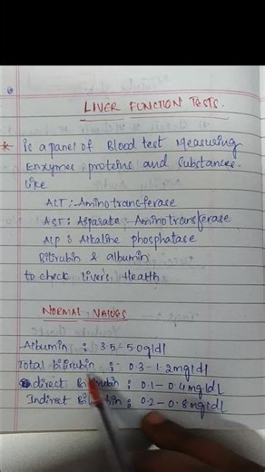 Normal Values of Liver Function Tests (LFT) with this clear and exam-focused explanation