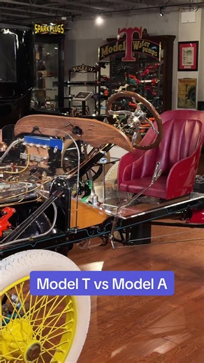 Ford’s Model T was a pioneer to the modern automobile, albeit a little ‘outdated’ operating procedures. #modelt #modela #thisvsthat #spotthedifference #ford