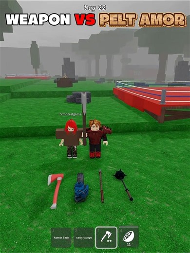Weapon vs Pelt Amor #roblox #99nightintheforest