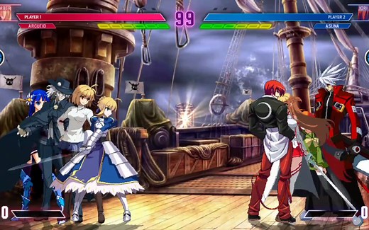 ikemen go新版本试玩，4v4开团［ikemen go/mugen］阿尔托莉雅、阿尔奎特、岩窟王、居合亚瑟、八神庵、亚丝娜、夏娜、拉格纳