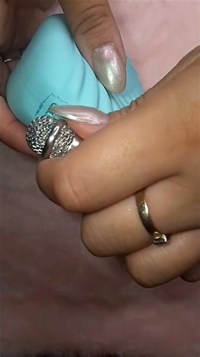 ✨💙 Mini Mic ASMR | Blue Shell Pouch & Pearl Brushing with White Brush 🎧