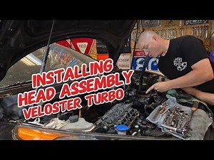 Installing the head assembly on my Hyundai Veloster Turbo - Fuel rail/Injectors installed