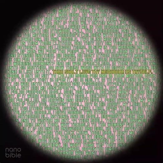 The Incredible Nano Bible set in Jewelry