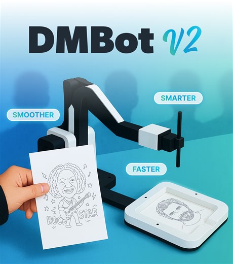 Foto Master on Instagram: "🚀 Draw Me Bot V2 is here. And setup just got ridiculously easy. Powered by FMX and Foto Master Cloud, controlling and running your Draw Me Bot is smoother than ever: • Select a ready-made preset in the Cloud • Sync it instantly to FMX for iPad • Press play and start the experience No on-site edits. No complicated setup. Everything is managed remotely, in just moments. Behind the scenes, DMBot V2 introduces powerful upgrades already available to Draw Me Bot users: ✨ Fa