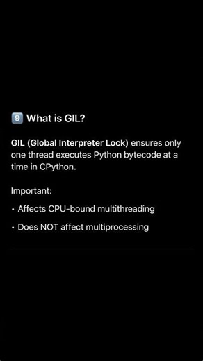 What is GIL in Python? #python
