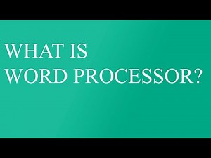 What is word processor|Word processor