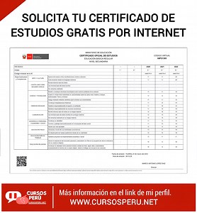 ✔ Aprende a sacar tu certificado de estudios gratis por internet. ✅Más info en el link del perfil 🗒️Buscar en la sección de Blog #cursovirtual #cursogratis #educación #certificadográtis #mtpe | Cursos Perú