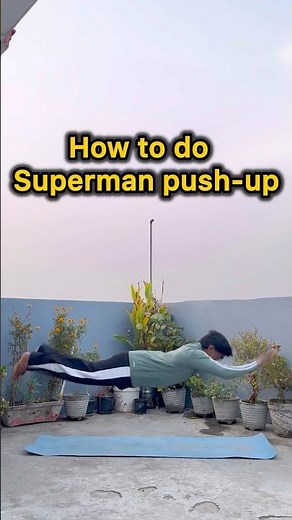 How to do superman push-up #fitness #pushups #toturial